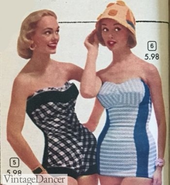 1957 textured knit swimsuit (Right)