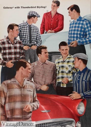 1957 men's banded bottom shirts