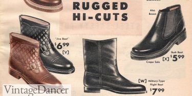 1950s workwear short boots 50s winter boots men