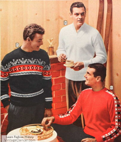 1950s mens knitwear winter sweaters 1950s men's winter fashions