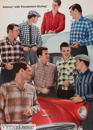 1956 Thunderbird inspired colors for these men's shirts