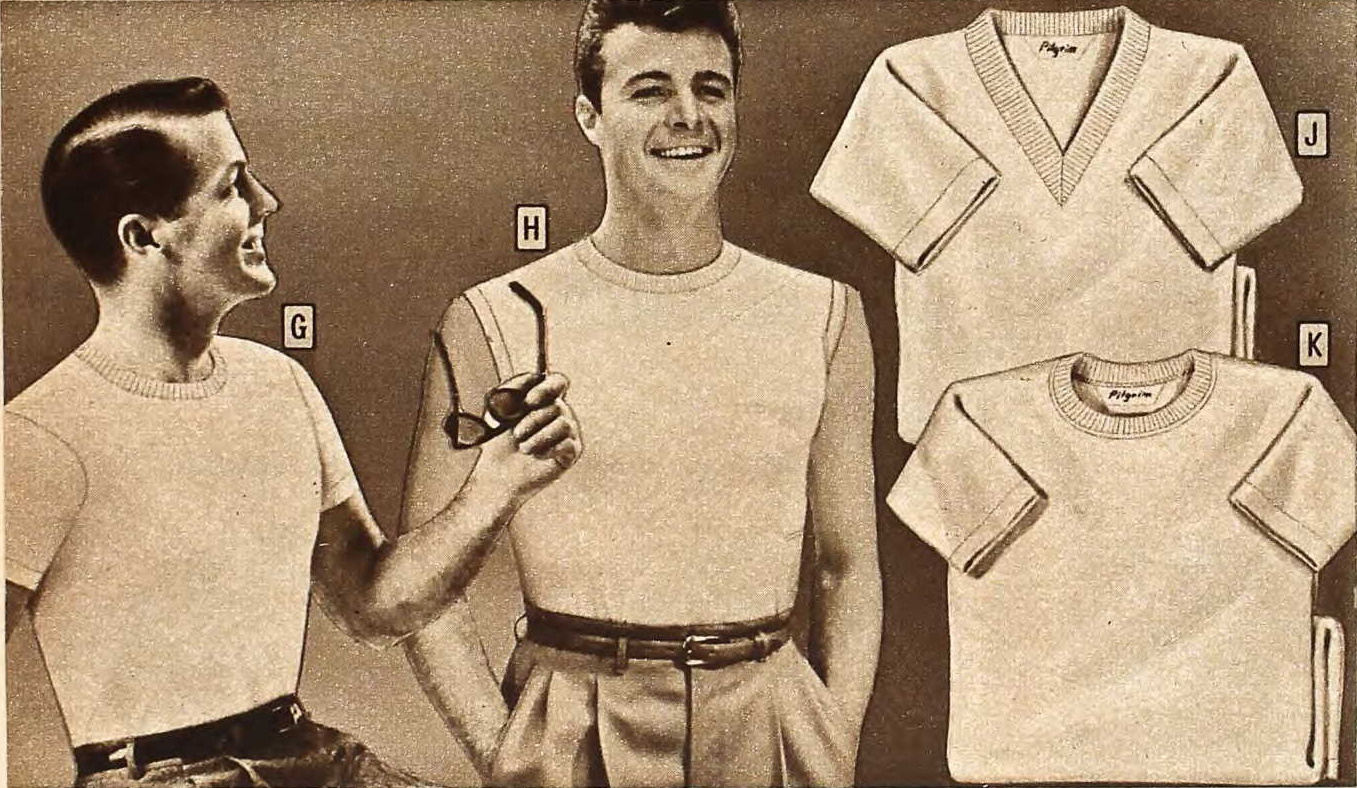 1950s Men S Shirt Styles Casual Gaucho Camp Bowling   1957 Mens Gym T Shirts Tank Top 500. 