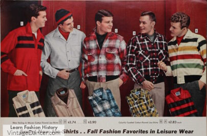 1950s men's winter fashions 1950s mens winter shirt- jackets shackets