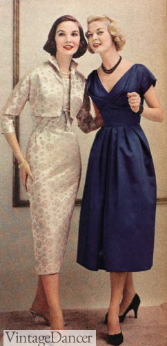 1957 slim cocktail party dresses