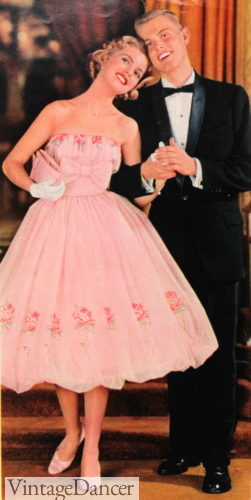 1957 pink prom dress