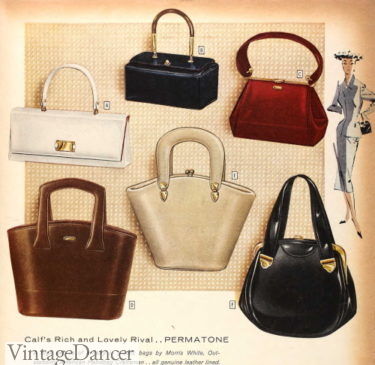 1957 purses handbags 1950s bags women pinup rockabilly