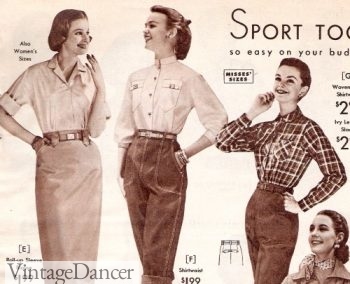 1957 women's button down shirts