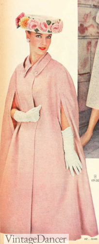 1957 cape style spring coat