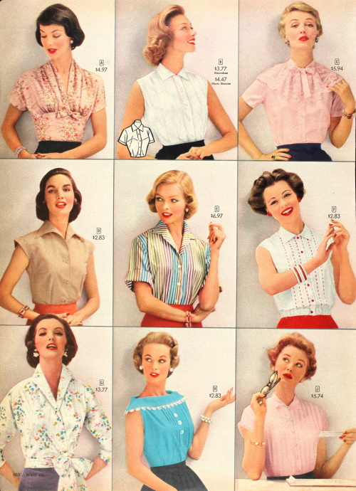 1950s Tops and Blouse Styles | 50s Fashion History