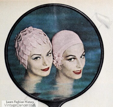 1950s swim cap swim hat retro swimcaps pineapple swim cap 50s
