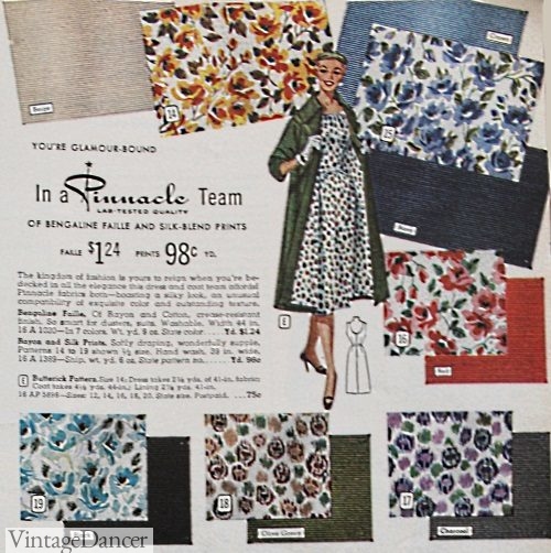 1958 silk blend print fabrics