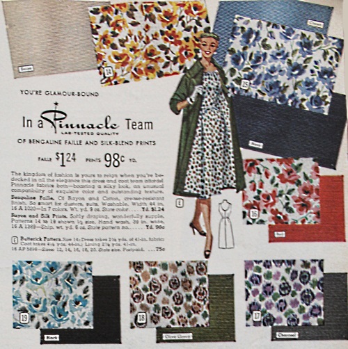 1950s Fabrics & Colors in Fashion