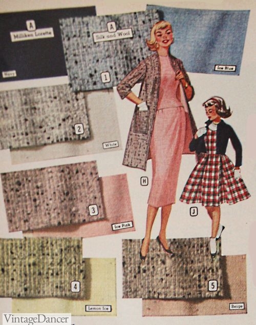 1958 Silk and Cotton Blend for outerwear