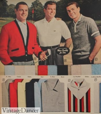 1950s mens knit polo shirts