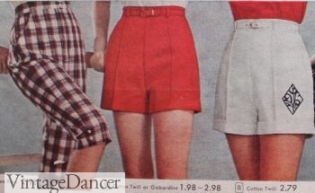1958 pedal pusher and short shorts in two lengths