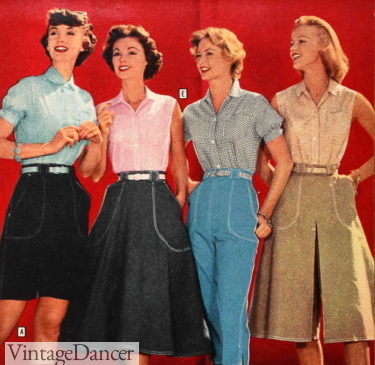 1958 denim bottoms with cotton shirts