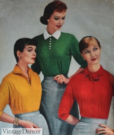 1958 knit sweater tops fall winter blouse Mrs Maisel