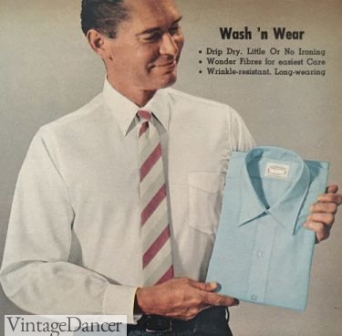 1958 white or blue mens dress shirts and tie