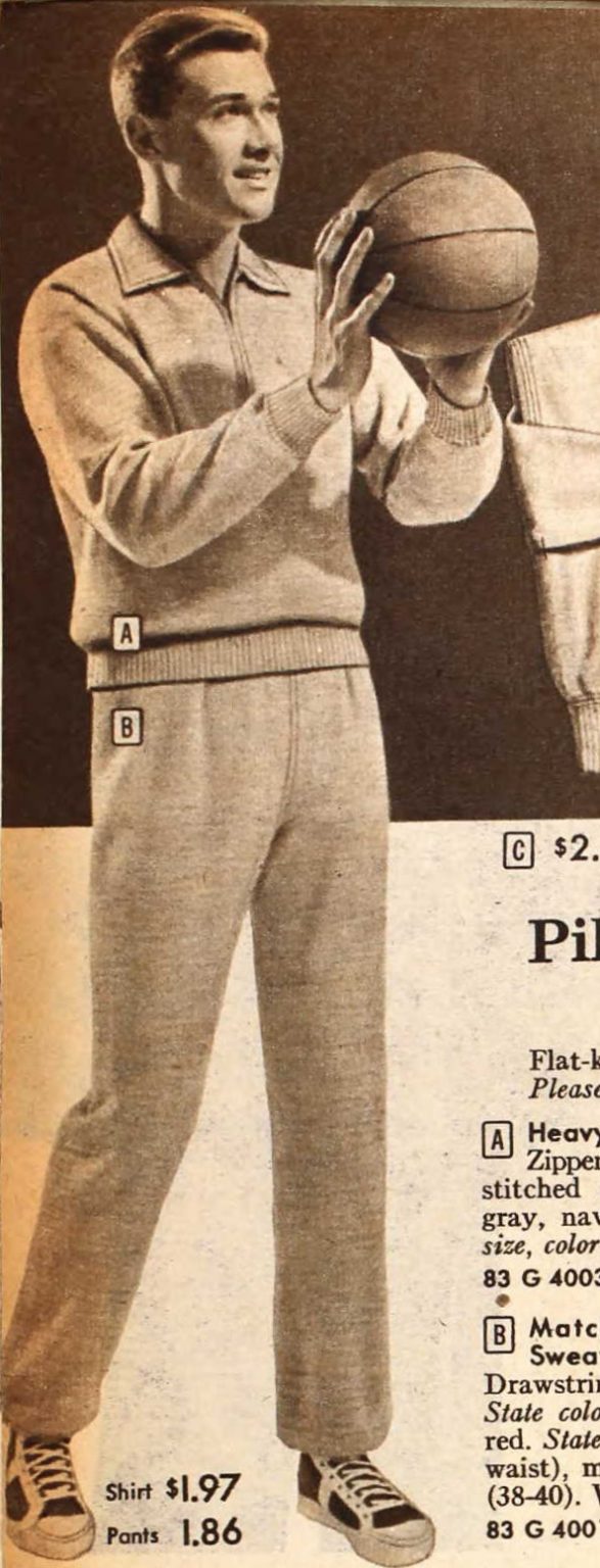 Men's Vintage Gym Clothes 1920s1950s Sweatshirts, Shorts, Tops