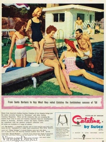 1950s swimsuits