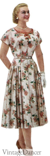 1959 Plus Size Floral Dress by Lane Bryant
