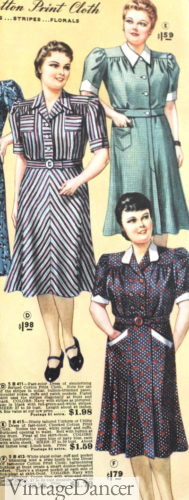 1950s shirtwaist dresses 1959 Lane Bryant shirtwaist dresses plus size women