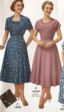 1950s mature mrs women's dresses spring