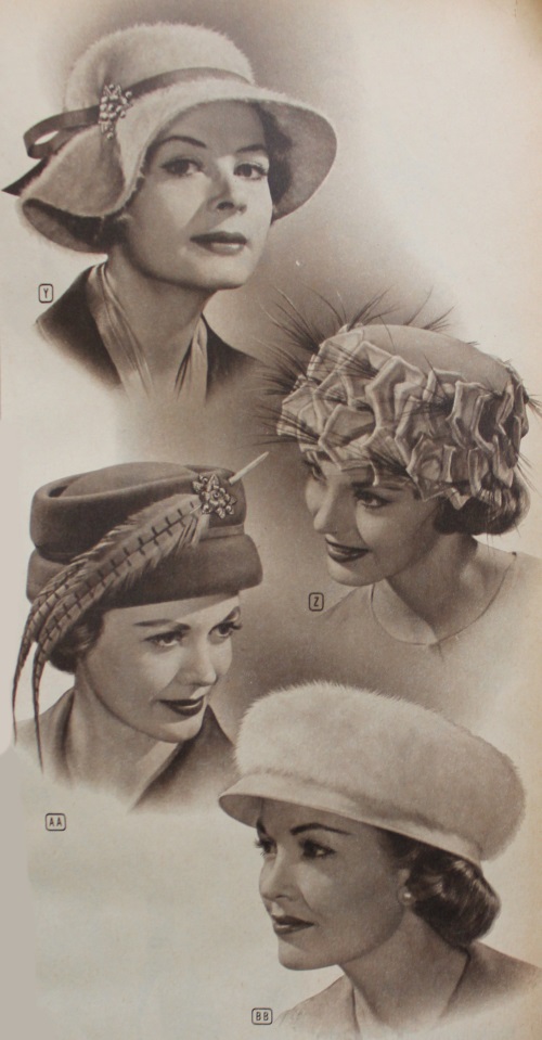 1950s Womens Hats by Style