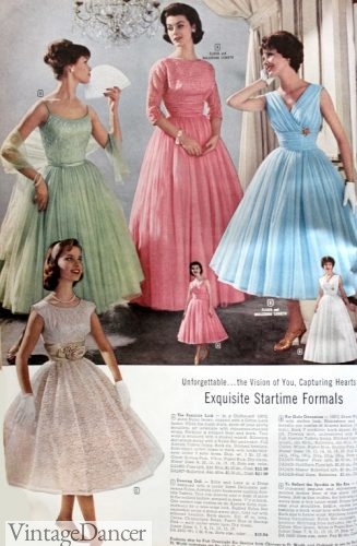 1950s Party Dresses, Cocktail dresses, Prom Dresses 1959