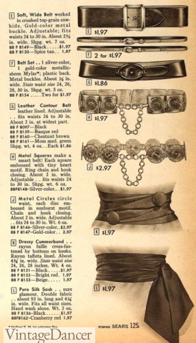 1959 metal squares chain belts