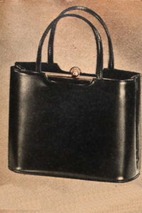 1959 kiss lock tote bag large handbag