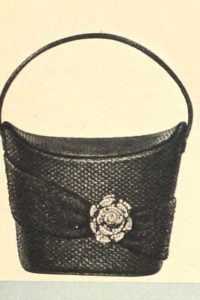 1959 straw bucket with fold in flaps handbags 1950s 1960s