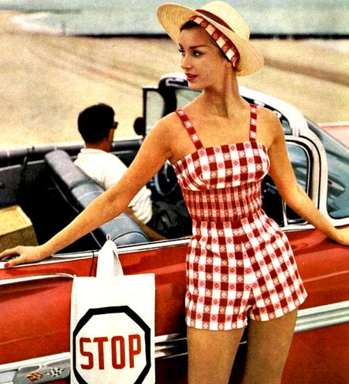 retro beach attire