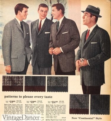 1959 winter sport coats in the Continental cut