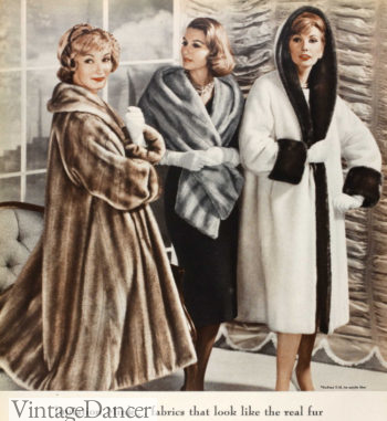 1959 faux mink fur coats