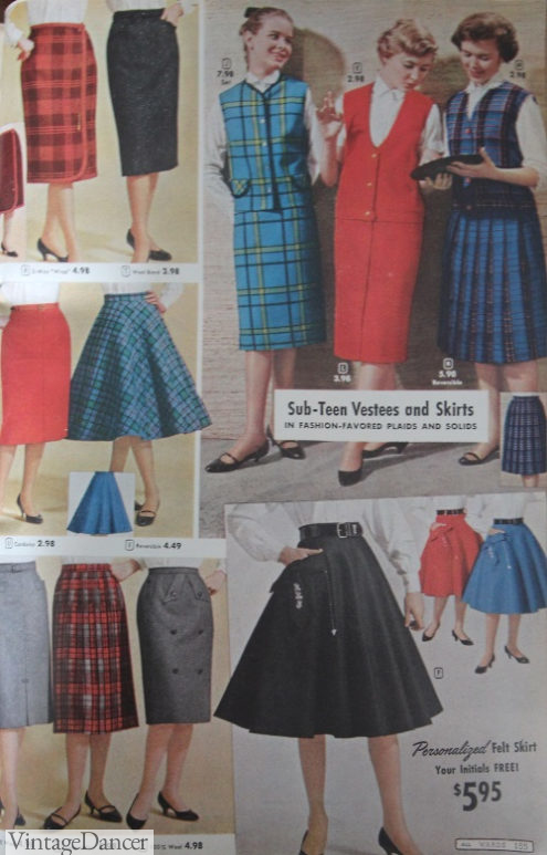 1950s Teenager Fashions - Girls' Fashion Trends and Clothing Styles