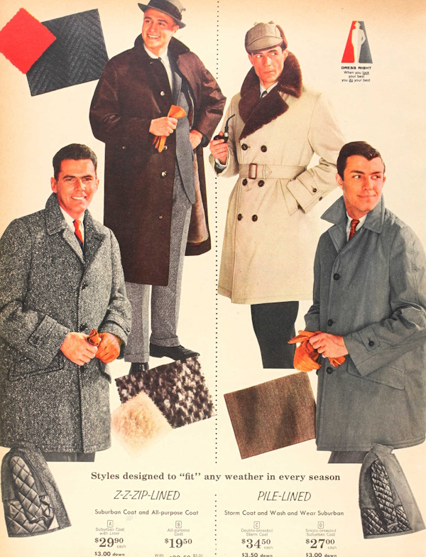 1950s Men's Winter Fashion, Clothes 50 Pictures