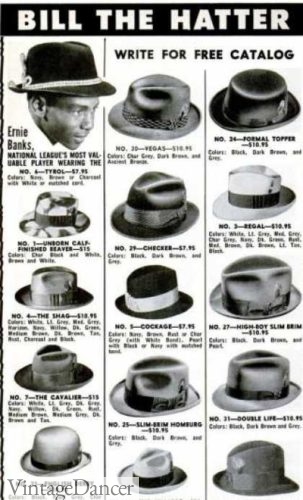 1950s mens hats 50s hats guys black men by Bill the Hatter