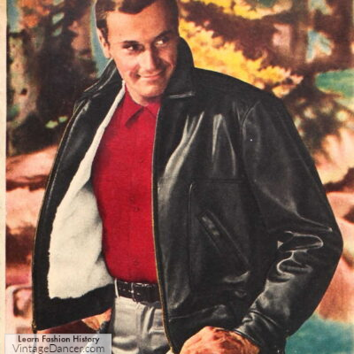 1950s winter leather jacket line din faux fur