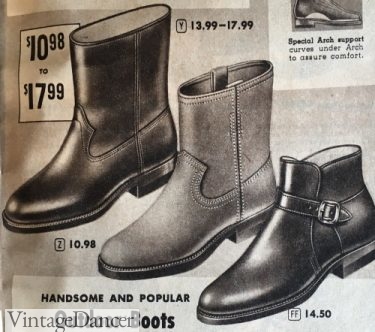 1950s mens outdoor short boots