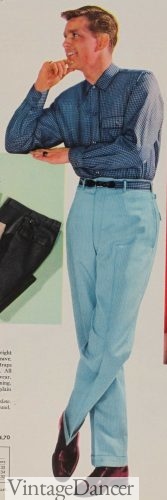 1959 flat, lean leggy pants