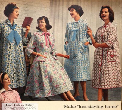 1950s quilted robes sleepwear