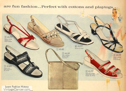 1950s sandals woman women flats shoes
