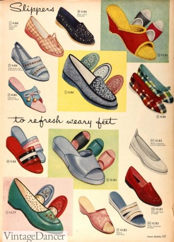 1959 house shoes, slippers