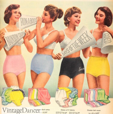 Panties Vintage High Waist Teen Girls Underpants, Vintage Cotton