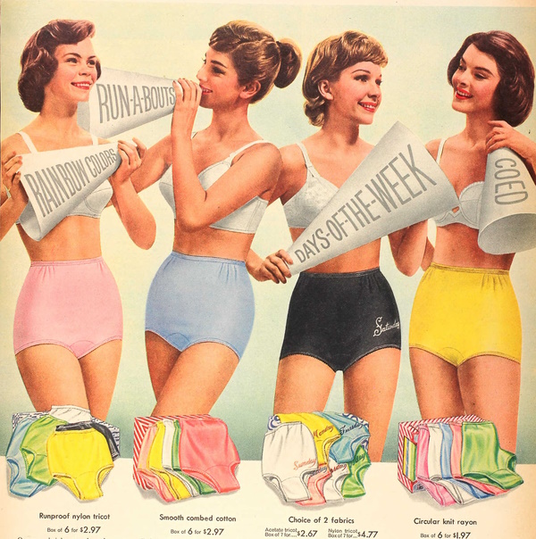 1950s Lingerie History - Bras, Girdles, Slips, Panties, Garters