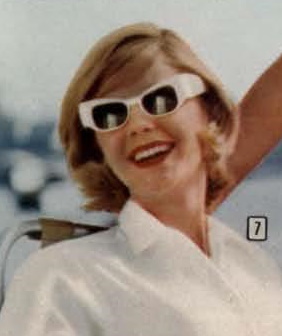 1960 white frame sunglasses mod mid century