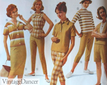 1960 casual outfits women yellow mustard