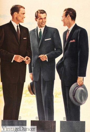 1960 men's single breasted conservative suits