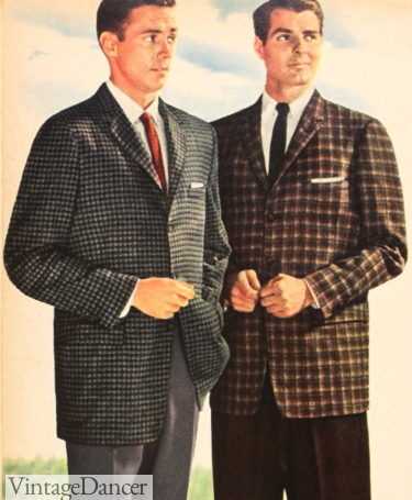 1960 mens check plaid sportscoats